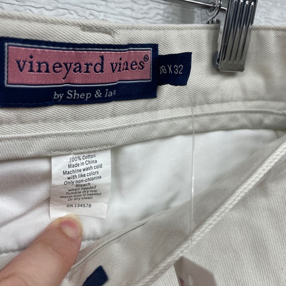 Vineyard Vines Mens Twill Club Pants 38 Straight Leg Stone Casual Preppy Coastal - Picture 4 of 11